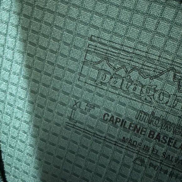 Patagonia Capilene Midweight Base Layer Men’s L Green Long Sleeve Shirt Polartec - Picture 4 of 12